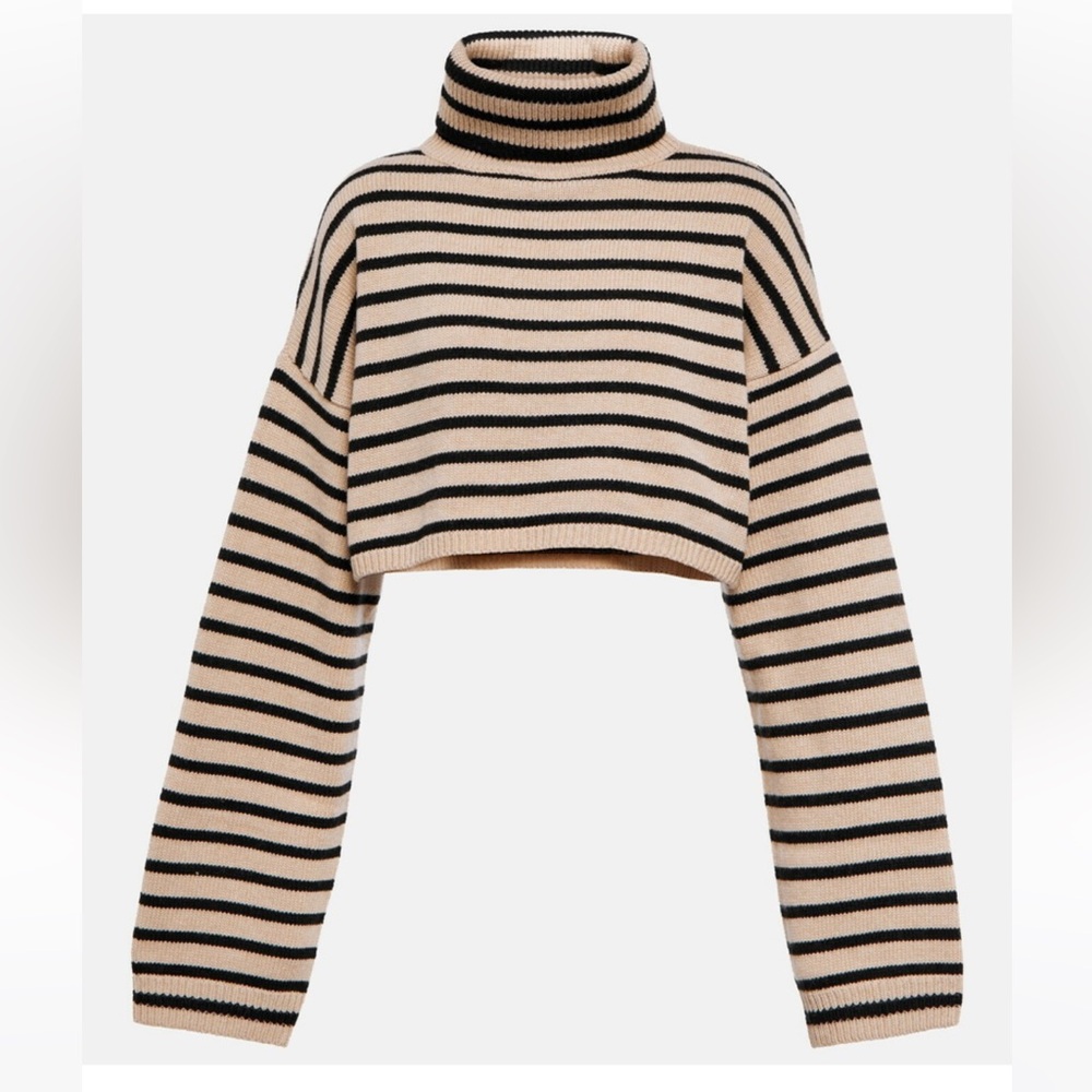 Like new The Frankie Shop cropped stripe sweater